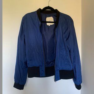 Chic Blue & Black Hei Hei Bomber Jacket